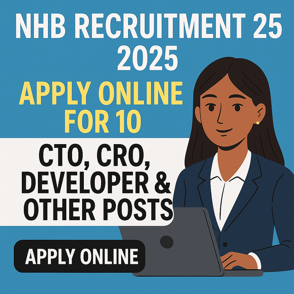 NHB Recruitment 2025 – Apply Online for 10 CTO, CRO, Developer & Other Posts